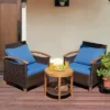 Tangkula 3PCS Patio Wicker Rattan Conversation Set Outdoor Furniture Set W/ Cushion 2 Tangkula 3PCS Patio Wicker Rattan Conversation Set Outdoor Furniture Set W/ Cushion -Beauty house GUEST 00bf85c8 8211 404a 98a1 18ce4245029c
