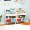 Tangkula Kids Bookshelf W/3-Tier Bookshelves Open Compartment & 2 Foldable Fabric Drawers -Beauty house GUEST 00c79db4 5d60 4a81 af27 6b66ebd50c8c