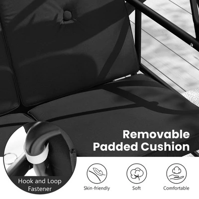 Tangkula Converting Patio Swing Chair Porch Swing Bed W/Adjustable Canopy & Thickened Cushion 8 Tangkula Converting Patio Swing Chair Porch Swing Bed W/Adjustable Canopy & Thickened Cushion - Image 6