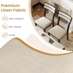 Tangkula Modern Dining Chairs Set Of 4 W/Tilt Backrest Rubber Wood Legs Soft Padded Seat -Beauty house GUEST 031a6bdf f04d 4ccc 9c13 79e0bdf78f55