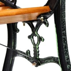 Tangkula Garden Cast Iron Bench Porch Path Loveseat Hardwood Chair For Patio Park -Beauty house GUEST 043c6591 9d28 46ba 99bd b3eca7e2e045