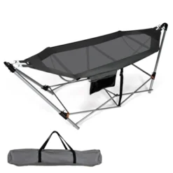 Tangkula Portable Folding Hammock Free Standing Hammock W/ Stand-Folds&Carrying Bag&Anti-Slip Buckle&Storage Pocket -Beauty house GUEST 053e1d96 05ce 4bb1 9d19 e82d099cdd8b