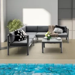 Tangkula 3PCS Patio Furniture Set Aluminum Lounge Adjust Back Recliner Sofa Table Cushion -Beauty house GUEST 0643353b 0dcb 4617 a5f2 369686d96c68