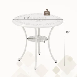 Tangkula Patio Cast Aluminum Dining Table 31.5” Outdoor Bistro Table W/ Umbrella Hole All-Weather Classic Round Dining Table 18 Tangkula Patio Cast Aluminum Dining Table 31.5” Outdoor Bistro Table W/ Umbrella Hole All-Weather Classic Round Dining Table -Beauty house GUEST 066d9946 1b4a 4683 9cd0 ae3712488b19