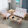 Tangkula 2 Piece Loveseat And Single Sofa Set Fabric Upholstered Couch & Accent Armchair White+Blue/Blue/Yellow Floral -Beauty house GUEST 06d08427 66d8 4b7c 981a b632ec969337