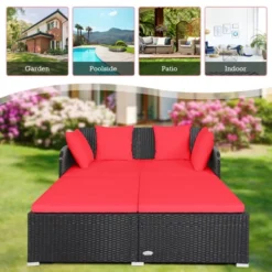 Tangkula Patio Rattan Daybed With 4 Pillows Cushioned Sofa For Outdoor 19 Tangkula Patio Rattan Daybed With 4 Pillows Cushioned Sofa For Outdoor -Beauty house GUEST 06d5cbf9 683c 4092 acb2 69f796b2a4aa