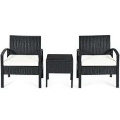Tangkula 3 Pieces Patio Set Outdoor Wicker Rattan Furniture W/ Cushions 14 Tangkula 3 Pieces Patio Set Outdoor Wicker Rattan Furniture W/ Cushions -Beauty house GUEST 0747d272 2ce5 4beb 9161 693fda39ffb3