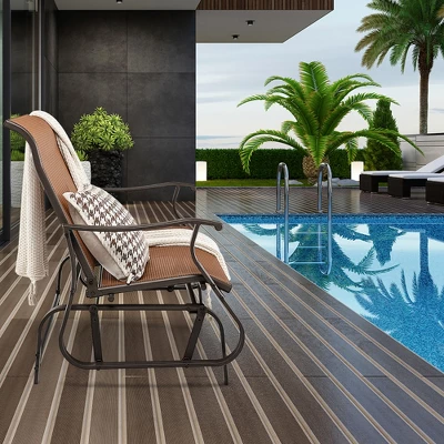 Tangkula 2-Person Outdoor Glider Chair Patio Rocking Lounge Chair W/ Breathable Fabric 4 Tangkula 2-Person Outdoor Glider Chair Patio Rocking Lounge Chair W/ Breathable Fabric - Image 2