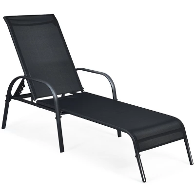 Tangkula Outdoor Chaise Lounge Chair Adjustable Reclining Bed With Backrest& Armrest 10 Tangkula Outdoor Chaise Lounge Chair Adjustable Reclining Bed With Backrest& Armrest - Image 8