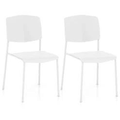 Tangkula Dining Chair Set Of 2 W/Ergonomic Backrest & Wide Seat Stackable Kitchen Chairs -Beauty house GUEST 0c1b3e33 80c7 4d29 b0ed 682e83ccd522