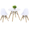 Tangkula Kids Table & 2 Chairs Set Solid Construction Mid-Century Dining Table Toddler