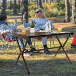Tangkula Camping Table Roll-Up Aluminum Beach Table W/ Carry Bag For 4-6 Person Folding Table X-shaped Frame Lightweight Patio Table -Beauty house GUEST 0cf0fd00 9576 4b9d 94d9 a9007e5f07c2