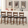 Tangkula Set Of 4 Bar Stools Vintage Wooden Dining Chair For Kitchen, Bistro Brown&Black -Beauty house GUEST 0d1ed8c1 000b 45ee aead a25a13ed62e4