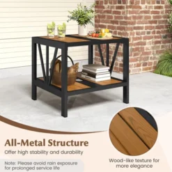 Tangkula Outdoor Side Table 2-Tier Coffee End Table W/ 1.57" Umbrella Hole Storage Shelf 14 Tangkula Outdoor Side Table 2-Tier Coffee End Table W/ 1.57" Umbrella Hole Storage Shelf -Beauty house GUEST 0e0978ed 01e2 4943 837a 2e619dfdde0f