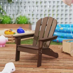 Tangkula 2PCS Kid's Adirondack Chair All-Weather HDPE Toddler Lawn Chair W/ Ergonomic Design -Beauty house GUEST 0e3b04fa a8a2 42b9 ba59 58fb73401486