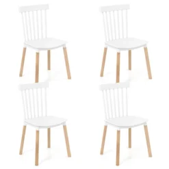 Tangkula Set Of 4 Windsor Dining Chairs Dining Chairs W/ Spindle Backs & Curved Seats -Beauty house GUEST 108ac977 82d2 4beb a2ff c5ca05b376f7