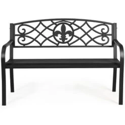 Tangkula Loveseat Metal Garden Bench Heavy-duty Park Loveseat Chair Seat -Beauty house GUEST 12f53052 da0f 4c1a 8cf2 5724a3241834