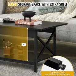 Tangkula Coffee Table Industrial 2-Tier W/ Storage Shelf &Storage Shelf For Living Room -Beauty house GUEST 137e74f0 0dc4 4e3b 984a 0e87668ff1eb
