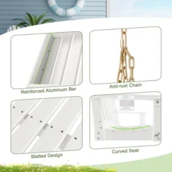 Tangkula 54" HDPE Porch Swing Outdoor Patio Hanging Chair W/ Cup Holder Adjustable Chain 19 Tangkula 54" HDPE Porch Swing Outdoor Patio Hanging Chair W/ Cup Holder Adjustable Chain -Beauty house GUEST 13f1178e 4650 4601 a707 610181bc9435