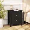 Tangkula Modern Nightstand W/ Storage 2 Drawers & Support Legs For Bedroom Black -Beauty house GUEST 153e725e e414 46e2 9add 11e23fd58dbf