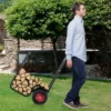 Tangkula Firewood Log Cart Carrier Firewood Cart Wood Hauler With Wear-Resistant And Shockproof Rubber Wheels -Beauty house GUEST 1557cdaa 43ea 4421 914d 60b7ed5ccd80