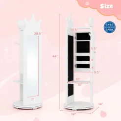 Tangkula Kids Jewelry Cabinet Standing Children Jewelry Organizer W/ Full-Length Mirror 19 Tangkula Kids Jewelry Cabinet Standing Children Jewelry Organizer W/ Full-Length Mirror -Beauty house GUEST 172a44dc 661a 4beb 9398 f24df686cc54