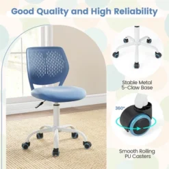 Tangkula Kids Desk Chair Ergonomic Swivel Children Mesh Study Height Adjustable -Beauty house GUEST 190046fb 2151 4236 9a28 f4b68014d191