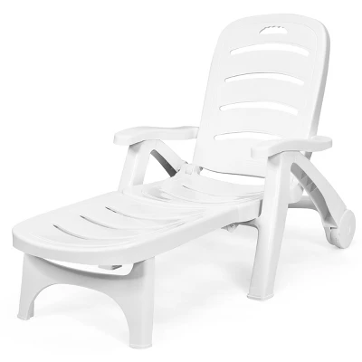 Tangkula Outdoor Chaise Lounge Chair 5-Position Folding Recliner For Beach Poolside Backyard 15 Tangkula Outdoor Chaise Lounge Chair 5-Position Folding Recliner For Beach Poolside Backyard - Image 13