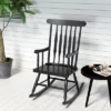 Tangkula Wooden Rocking Chair Single Rocker Indoor Garden Patio Yard Black -Beauty house GUEST 19cddffb 1357 4b6c 8d1b cdf234463539