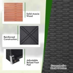 Tangkula 5PCS Rattan Patio Conversation Sofa Set Outdoor Furniture Set W/ Off White Cushions -Beauty house GUEST 19d1af81 aea6 4022 926f 0352dad36cd9