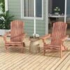 Tangkula Folding Adirondack Chair Set Of 2 W/ High Backrest & Wide Armrests Wooden -Beauty house GUEST 1b30f340 709d 484c b702 98428ee65714