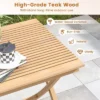 Tangkula Set Of 2 Patio Bistro Table Teak Wood Dining Table Outdoor Square Table -Beauty house GUEST 1d0b9b38 cc7e 4adb 8228 159bc1f7a628