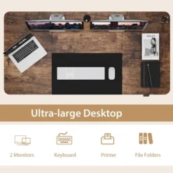 Tangkula 55" Electric Standing Desk Height Adjustable Home Office Table W/ Hook -Beauty house GUEST 1e665430 d0a5 4b6f 9aac 0d0e3f6d24c1