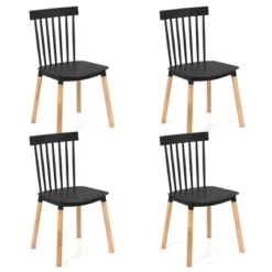 Tangkula Set Of 4 Windsor Dining Chairs Dining Chairs W/ Spindle Backs & Curved Seats -Beauty house GUEST 1f418673 4231 4d61 9f40 474bc44b293f