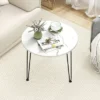 Tangkula Small Round Coffee Table W/ Thickened Tabletop & Metal Tripod Legs Faux Marble White 1 Tangkula Small Round Coffee Table W/ Thickened Tabletop & Metal Tripod Legs Faux Marble White -Beauty house GUEST 207d49ab f3c2 4c16 9526 031fc232af5d