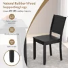 Tangkula 4 PCS Armless Wood Dining Chair W/ Rubber Wood Legs Curved Backrest Kitchen