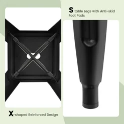 Tangkula 24" Set Of 4 Tolix Style Barstool Counter Height Metal Bar Stool Stackable Chair Black -Beauty house GUEST 23209c59 b8b7 464a 8355 2bf8e09dd7e8