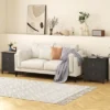 Tangkula 2PCS Modern Nightstand W/ Storage 2 Drawers & Support Legs For Bedroom Black -Beauty house GUEST 23807bda a75d 41da 8e59 446deba8c488 1