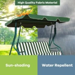 Tangkula 3-Seats Outdoor Glider Hammock With Adjustable Waterproof Canopy Aluminum Frame Patio Swing Chair -Beauty house GUEST 24154fb1 02bb 43bf 8794 0338e535933d