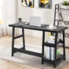 Tangkula Trestle Computer Desk Indoor Office Workstation For Home Office With 2-Tier Storage Shelves -Beauty house GUEST 243de304 7dc9 4888 80ec c63ff563ddcf