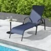 Tangkula Outdoor Lounge Chair Patio Chaise Lounge With Adjustable Backrest Reclining Pool Lounge Chair For Outside With Heavy Duty Steel Frame Navy -Beauty house GUEST 24e555d3 4011 4836 b307 df19eafa1860