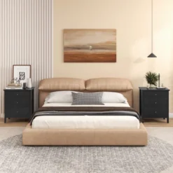 Tangkula 3-Drawer Modern Nightstand Bedside Table Wooden End Table White/Black -Beauty house GUEST 25262480 d72f 4eb8 983a c6c4b4b8c863 1