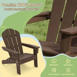 Tangkula 4PCS Kid's Adirondack Chair All-Weather HDPE Toddler Lawn Chair W/ Ergonomic Design -Beauty house GUEST 257599ca 5852 4780 aa40 a4f9e2016078