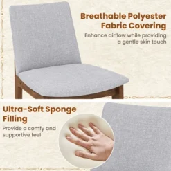 Tangkula Wooden Dining Chairs Of 4 W/ Added Cushions High Curved Back For Dining Room -Beauty house GUEST 25d6d448 cc38 4526 a9c4 8a659dd0ebc7