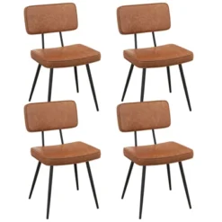 Tangkula Dining Chairs Set Of 4 W/ PU Leather Cover Filled Sponge Waterfall Seats -Beauty house GUEST 26b19875 8093 4b7e 8fe3 4d9aa8066a60