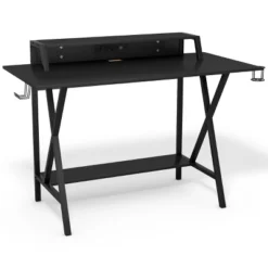 Tangkula Gaming Desk& Massage Gaming Chair Set Gamer Workstation With Headphone Hook -Beauty house GUEST 27c93c47 e643 4cc8 ad5b 713d41c6c2c8