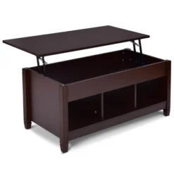 Tangkula Height Adjustable Wood Table Coffee Desk Teapoy Hidden Compartment -Beauty house GUEST 28b48af5 8a13 4df7 bef3 adc2c5489cd3