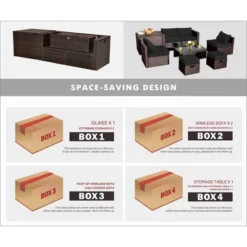 Tangkula 8PCS Patio Rattan PE Wicker Conversation Set All-Weather Furniture Set W/ Cushions -Beauty house GUEST 28c78120 7c15 4807 baf4 7da46573ce7a