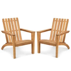 Tangkula 2PCS Wooden Adirondack Chair W/Ergonomic Design Outdoor Lounge Armchair Acacia Wood Chair For Yard&Patio 23 Tangkula 2PCS Wooden Adirondack Chair W/Ergonomic Design Outdoor Lounge Armchair Acacia Wood Chair For Yard&Patio -Beauty house GUEST 293a8325 eba1 4f63 979f 1c5250750904