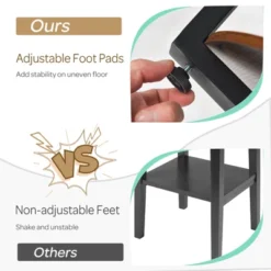 Tangkula 2 PCS 2-Tier Industrial Round End Table Metal Sofa Side Table With Storage Shelf -Beauty house GUEST 2945dee5 0b93 408e b656 2ed4ba78d573